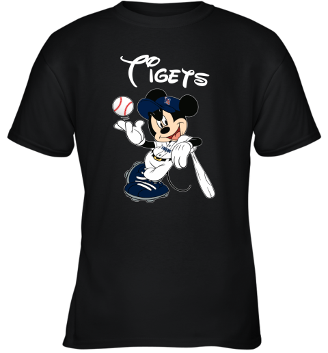 Baseball Mickey Team Detroit Tigers Youth T-Shirt