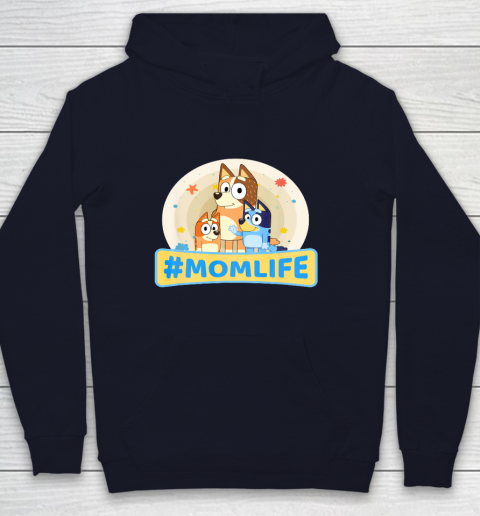 Bluey Mom Family For Life Youth Hoodie 2