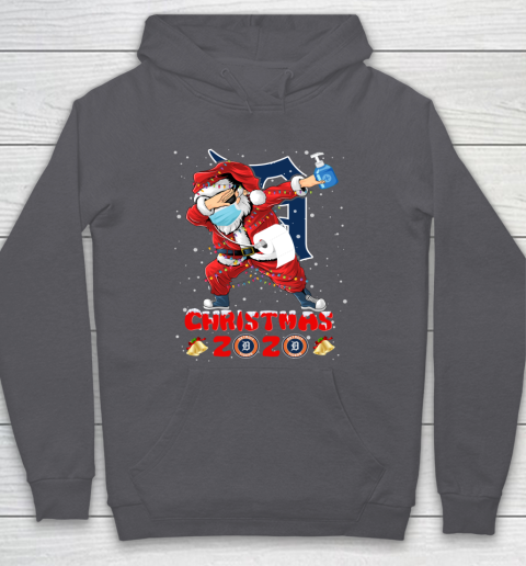 Detroit Tigers Funny Santa Claus Dabbing Christmas 2020 MLB Hoodie 4