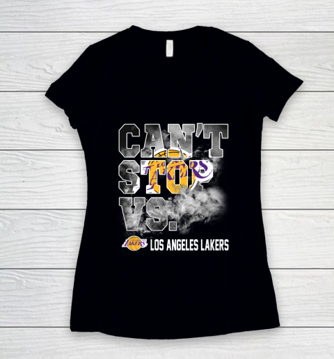 NBA Los Angeles Lakers Basketball Can't Stop Vs Women's V-Neck T-Shirt