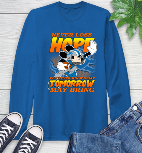 Detroit Lions NFL Football Mickey Disney Never Lose Hope Long Sleeve T-Shirt 10