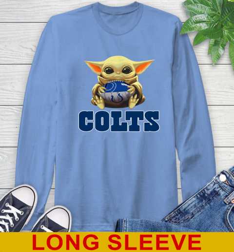NFL Football Indianapolis Colts Baby Yoda Star Wars Shirt Long Sleeve T-Shirt 11