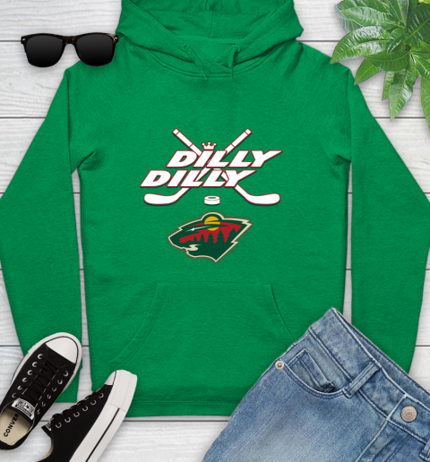 NHL Minnesota Wild Dilly Dilly Hockey Sports Youth Hoodie 7