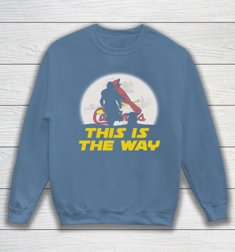 St.Louis Cardinals MLB Baseball Star Wars Yoda And Mandalorian This Is The Way Sweatshirt 6