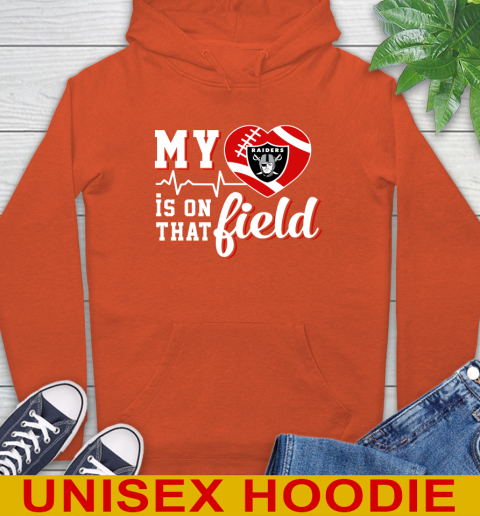 NFL My Heart Is On That Field Football Sports Oakland Raiders Hoodie 5 NFL My Heart Is On That Field Football Sports Oakland Raiders Hoodie - Image 5