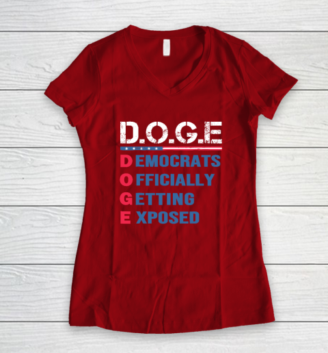 Trump D.O.G.E Department Of Government Efficiency Women's V-Neck T-Shirt 6