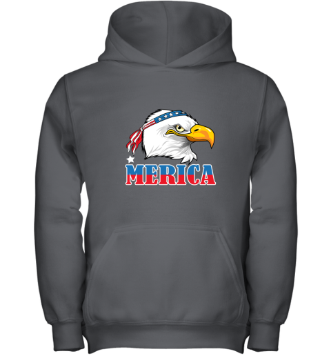 Eagle Mullet 4th Of July American Flag Merica USA Youth Hoodie