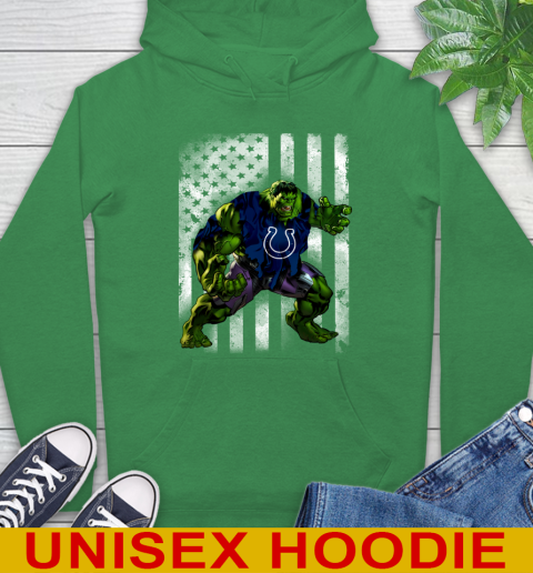 Indianapolis Colts Hulk Marvel Avengers NFL Football American Flag | Tee For Sports