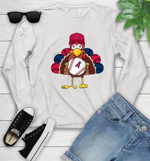 Los Angeles Angels Turkey thanksgiving Youth Long Sleeve