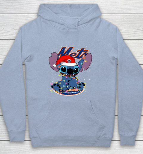 New York Mets MLB noel stitch Baseball Christmas Youth Hoodie 5
