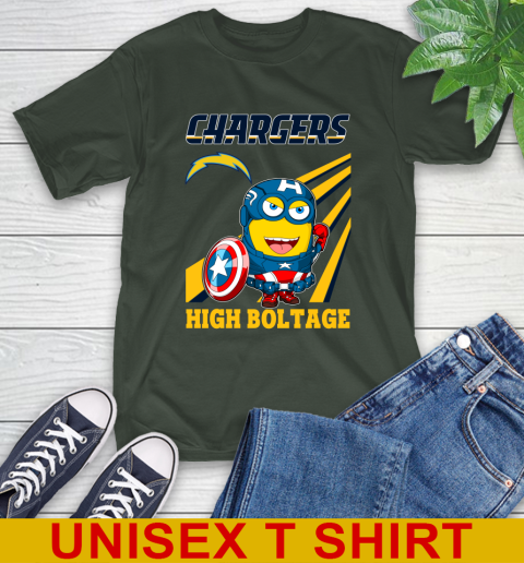 NFL Football Los Angeles Chargers Captain America Marvel Avengers Minion Shirt T-Shirt 6