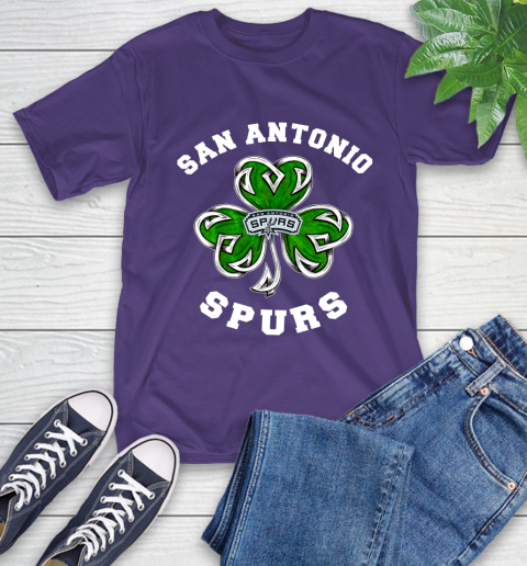 NBA San Antonio Spurs Three Leaf Clover St Patrick's Day Basketball Sports T-Shirt 5