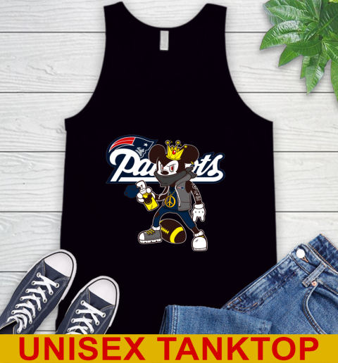 New England Patriots NFL Football Mickey Peace Sign Sports Tank Top 2