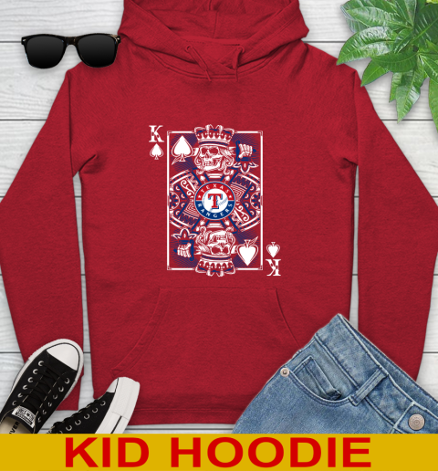 Texas Rangers MLB Baseball The King Of Spades Death Cards Shirt Youth Hoodie 11