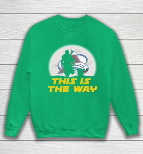 Colorado Avalanche NHL Ice Hockey Star Wars Yoda And Mandalorian This Is The Way Sweatshirt 5