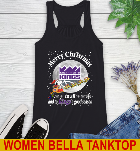 Sacramento Kings Merry Christmas To All And To Kings A Good Season NBA Basketball Sports Racerback Tank