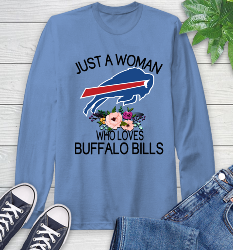 NFL Just A Woman Who Loves Buffalo Bills Football Sports Long Sleeve T-Shirt 10