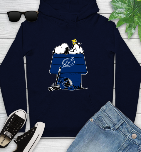 Tampa Bay Lightning NHL Hockey Snoopy Woodstock The Peanuts Movie Youth Hoodie 4