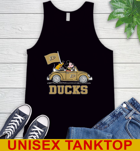 NHL Hockey Anaheim Ducks Pluto Mickey Driving Disney Shirt Tank Top 2