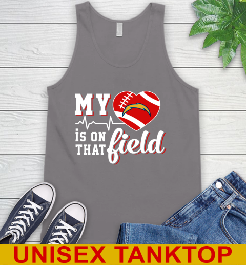 NFL My Heart Is On That Field Football Sports Los Angeles Chargers Tank Top 6