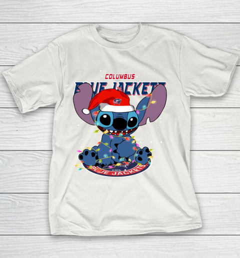 Columbus Blue Jackets NHL Hockey noel stitch Christmas Youth T-Shirt