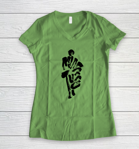 Thich Minh Tue On Back Monks Minh Tue Buddhism Women's V-Neck T-Shirt 4