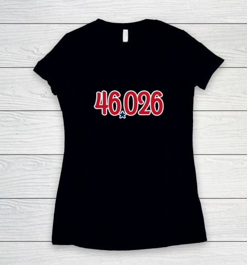 46026 Phillies Women's V-Neck T-Shirt