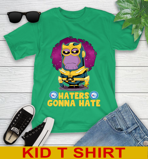NBA Basketball Philadelphia 76ers Haters Gonna Hate Thanos Minion Marvel Shirt Youth T-Shirt 6