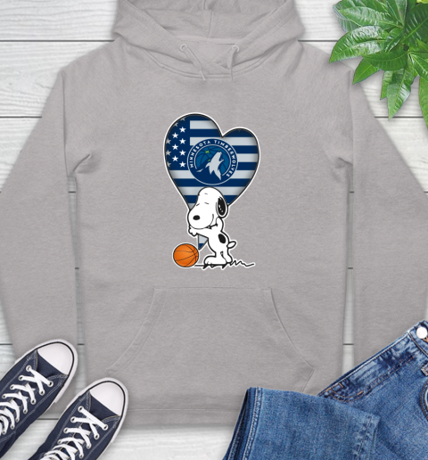 Minnesota Timberwolves NBA Basketball The Peanuts Movie Adorable Snoopy Hoodie 12