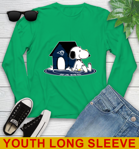 NFL Football Los Angeles Rams Snoopy The Peanuts Movie Shirt Youth Long Sleeve 7