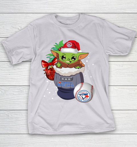 Toronto Blue Jays Christmas Baby Yoda Star Wars Funny Happy MLB Youth T-Shirt 5