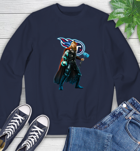 NFL Thor Avengers Endgame Football Tennessee Titans Sweatshirt 3