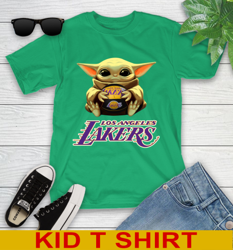 NBA Basketball Los Angeles Lakers Star Wars Baby Yoda Shirt 106