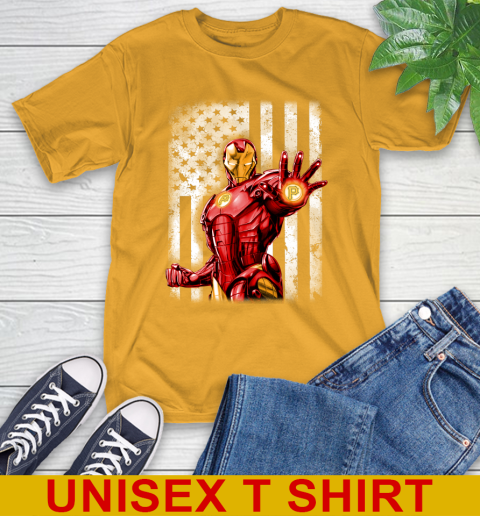 Pittsburgh Pirates MLB Baseball Iron Man Avengers American Flag Shirt T-Shirt 2