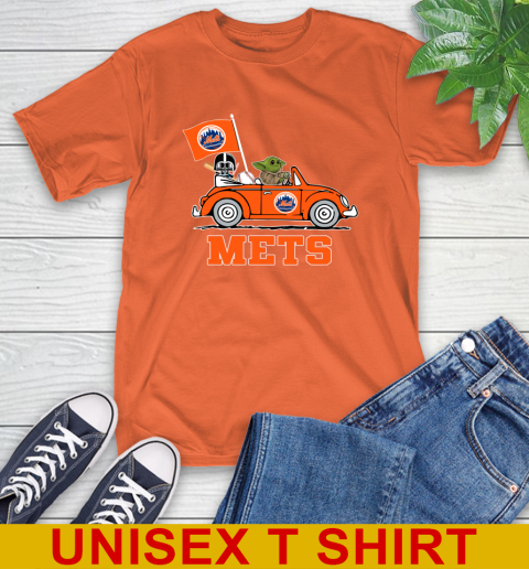 MLB Baseball New York Mets Darth Vader Baby Yoda Driving Star Wars Shirt T-Shirt 5