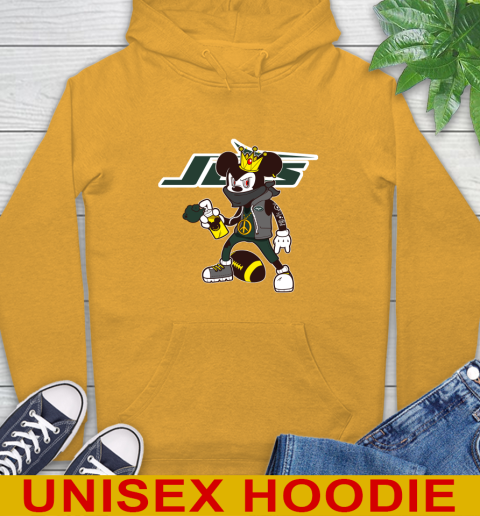 New York Jets NFL Football Mickey Peace Sign Sports Hoodie 3