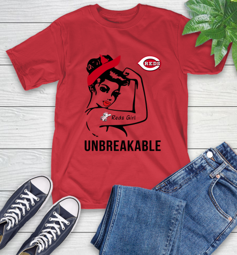 MLB Cincinnati Reds Girl Unbreakable Baseball Sports T-Shirt 10