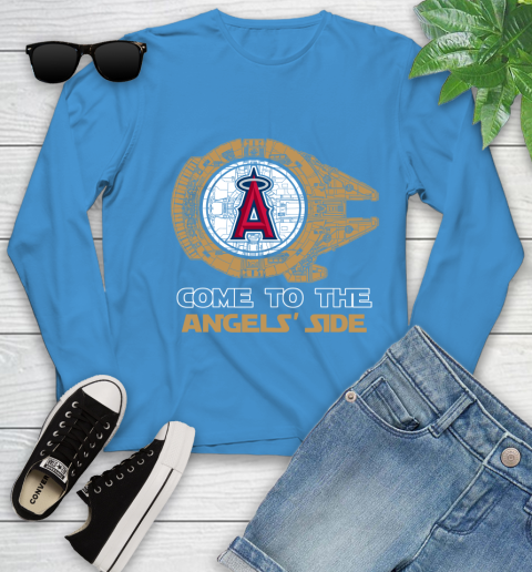 MLB Come To The Los Angeles Angels Side Star Wars Baseball Sports Youth Long Sleeve 8