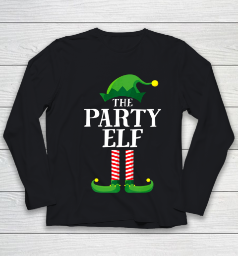 Party Elf Matching Family Group Christmas Party Pajama Youth Long Sleeve