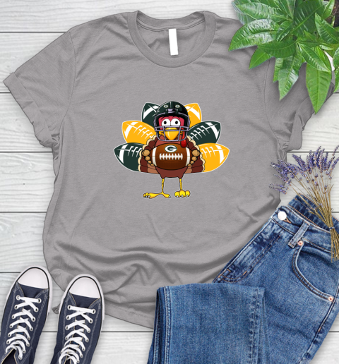 Green Bay Packers Turkey Thanksgiving Day Women's T-Shirt 5
