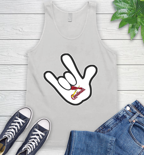 St.Louis Cardinals MLB Baseball Mickey Rock Hand Disney Tank Top