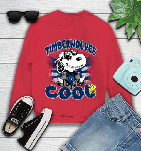 NBA Basketball Minnesota Timberwolves Cool Snoopy Shirt Youth Sweatshirt 6