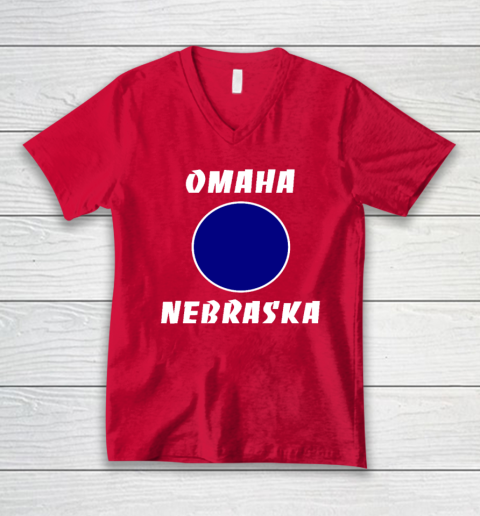 Nebraska Blue Dot Democratic 2nd District Omaha V-Neck T-Shirt 5