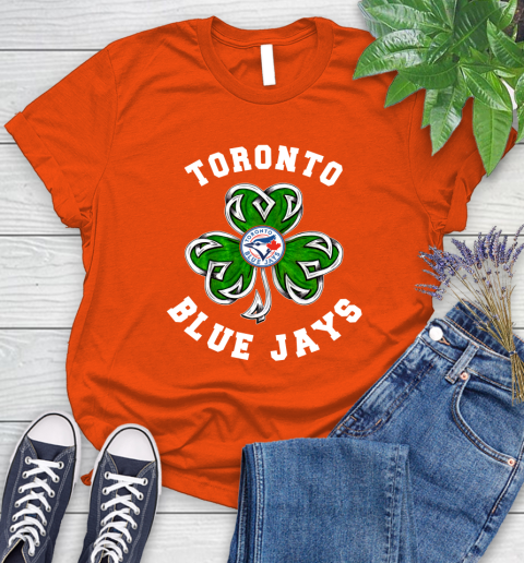 MLB Toronto Blue Jays Three Leaf Clover St Patrick's Day Baseball Sports Women's T-Shirt 3