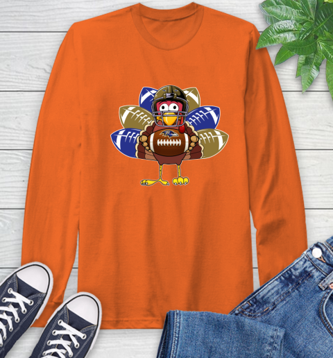Baltimore Ravens Turkey Thanksgiving Day Long Sleeve T-Shirt 5