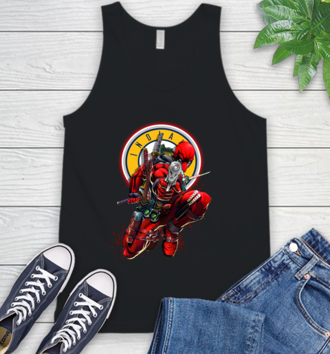 NBA Deadpool Marvel Comics Sports Basketball Indiana Pacers Tank Top 2