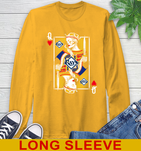 MLB Baseball Tampa Bay Rays The Queen Of Hearts Card Shirt Long Sleeve T-Shirt 2