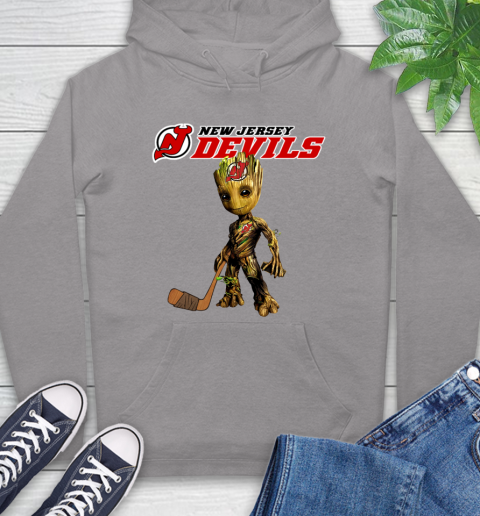 New Jersey Devils NHL Hockey Groot Marvel Guardians Of The Galaxy Hoodie 6