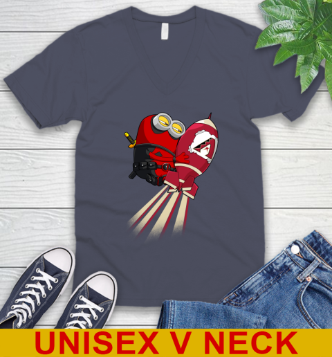 MLB Baseball Arizona Diamondbacks Deadpool Minion Marvel Shirt V-Neck T-Shirt 7