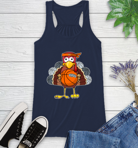 San Antonio Spurs Turkey thanksgiving day Racerback Tank 10